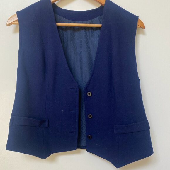 Jackets & Blazers - Women's vintage wool blue vest